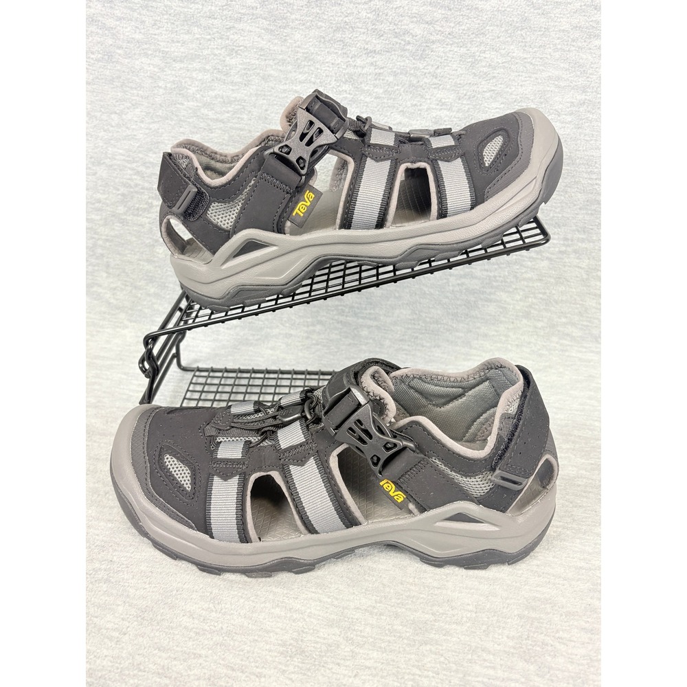 Teva Omnium 2 Water Hiking Shoes Mens * Black Grey Hybrid Sandals  1019180